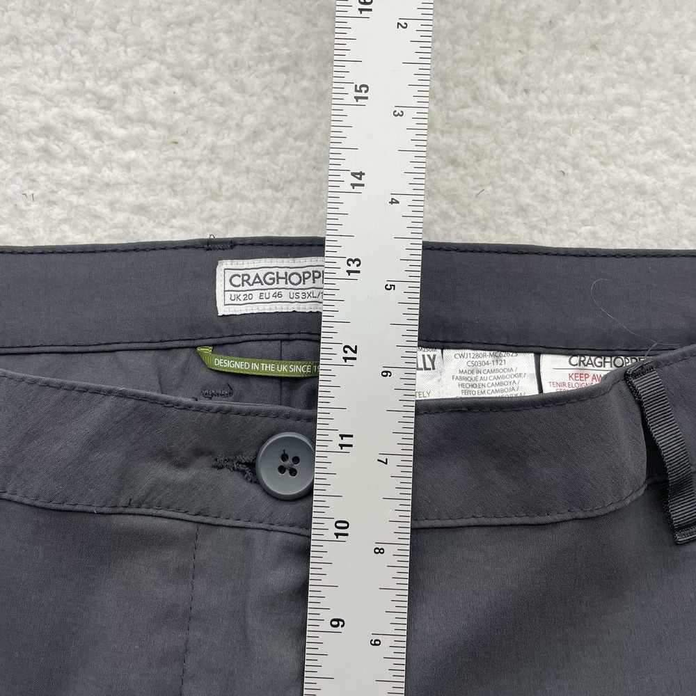 Craghoppers Pants Womens 3XL 16 Kiwi Pro II Gray Hiking Outdoors Zip Pockets - Picture 9 of 11